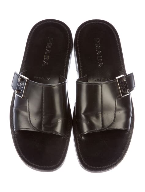 prada sliders mens|prada men's slide sandals.